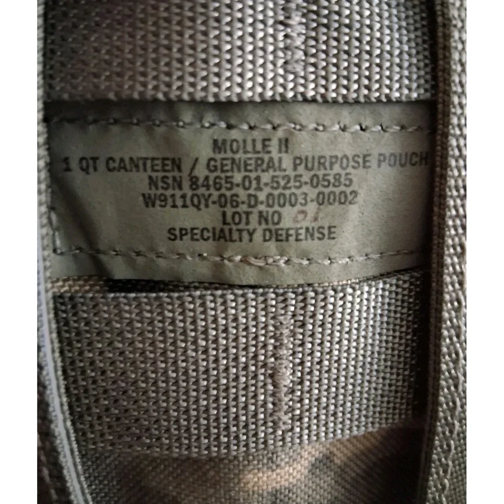 3 Military Pouches: 2 QT Canteen Pouch, 6 Mag Bandoleer Ammo, Improved First Aid